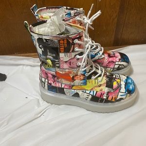 One of a kind magazine boots